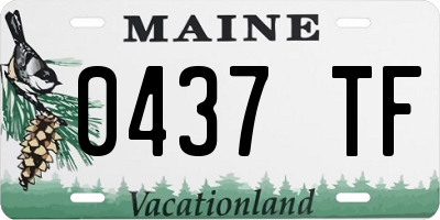 ME license plate 0437TF