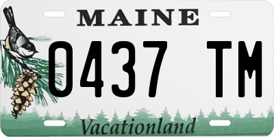ME license plate 0437TM