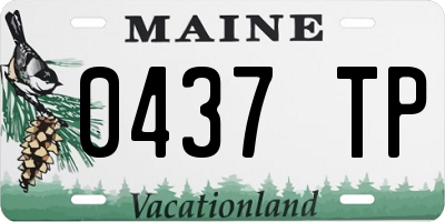 ME license plate 0437TP