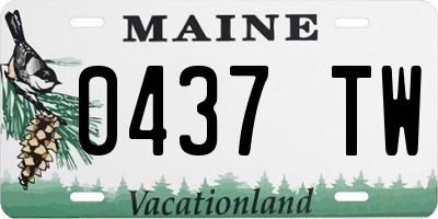 ME license plate 0437TW