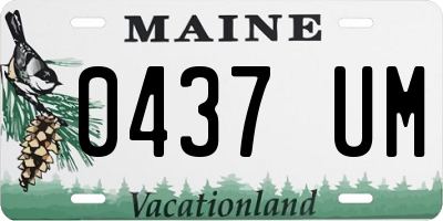 ME license plate 0437UM