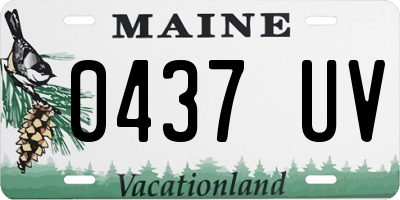ME license plate 0437UV