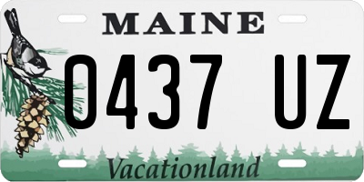 ME license plate 0437UZ