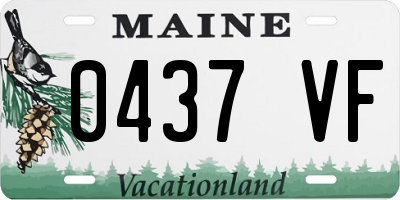 ME license plate 0437VF