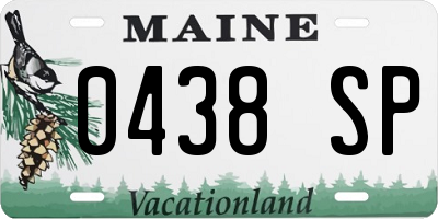ME license plate 0438SP