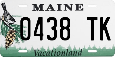 ME license plate 0438TK
