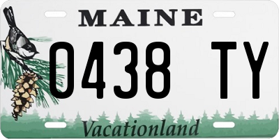 ME license plate 0438TY
