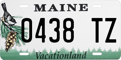 ME license plate 0438TZ