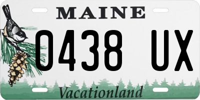 ME license plate 0438UX