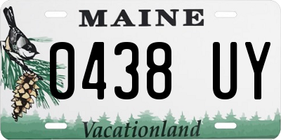 ME license plate 0438UY