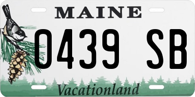 ME license plate 0439SB