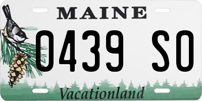 ME license plate 0439SO