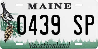 ME license plate 0439SP