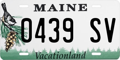 ME license plate 0439SV