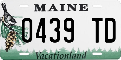 ME license plate 0439TD