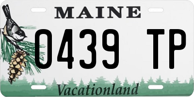 ME license plate 0439TP