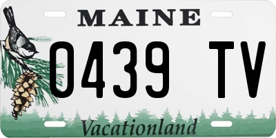 ME license plate 0439TV