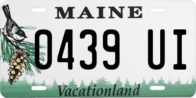 ME license plate 0439UI
