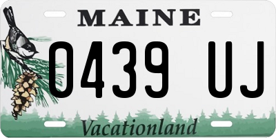 ME license plate 0439UJ