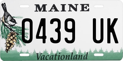 ME license plate 0439UK