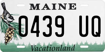 ME license plate 0439UQ