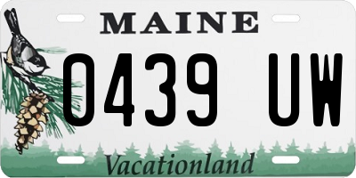 ME license plate 0439UW