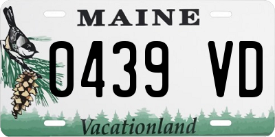 ME license plate 0439VD