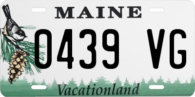 ME license plate 0439VG