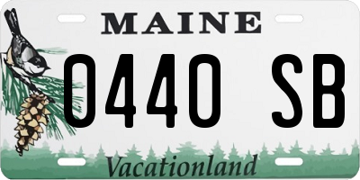 ME license plate 0440SB