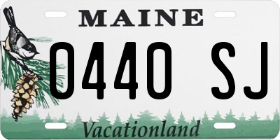 ME license plate 0440SJ