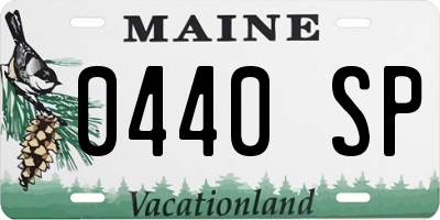 ME license plate 0440SP