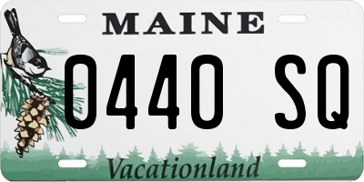 ME license plate 0440SQ