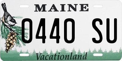 ME license plate 0440SU