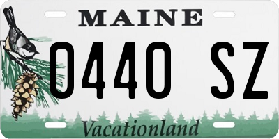 ME license plate 0440SZ
