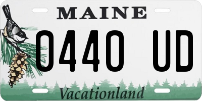 ME license plate 0440UD