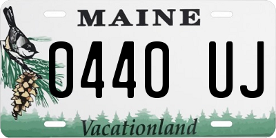 ME license plate 0440UJ