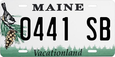 ME license plate 0441SB