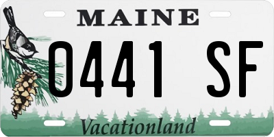 ME license plate 0441SF