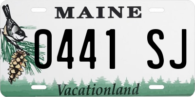 ME license plate 0441SJ