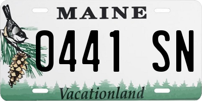 ME license plate 0441SN