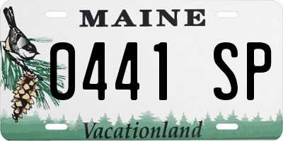 ME license plate 0441SP