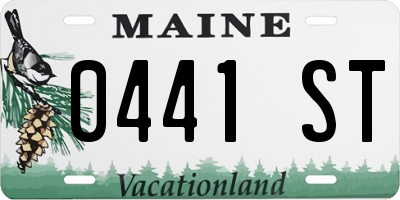 ME license plate 0441ST