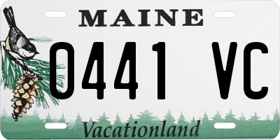 ME license plate 0441VC