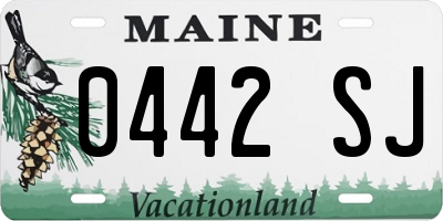 ME license plate 0442SJ