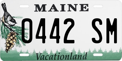 ME license plate 0442SM