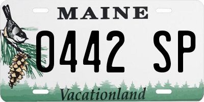 ME license plate 0442SP
