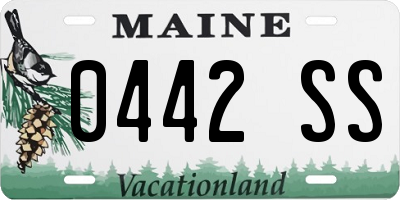 ME license plate 0442SS