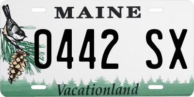 ME license plate 0442SX