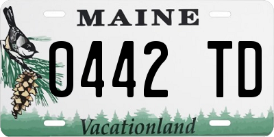 ME license plate 0442TD