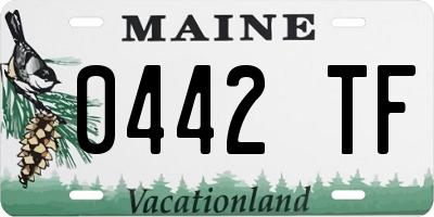 ME license plate 0442TF